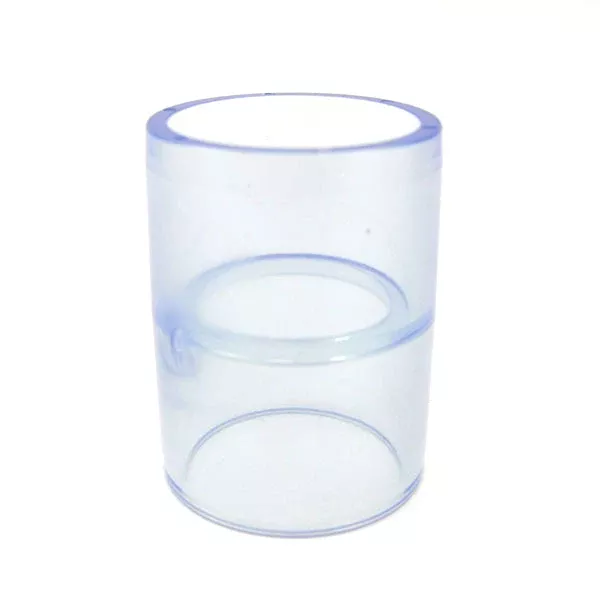 1-1/2" Clear PVC External Coupling (DC-CO-015)