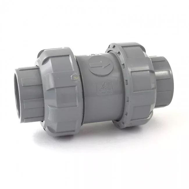 1 1/4″ Flui-Pro PVC Ball Check Valve – Socket & Threaded Ends – Viton