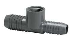 1-1/4" x 1" x 1/2" PVC Combination Insert Tee (Insert x Insert x FIPT) 1402-156