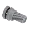 1/2" CPVC Bulkhead Fitting w/EPDM standard flange gasket; Threaded x Threaded End connections
