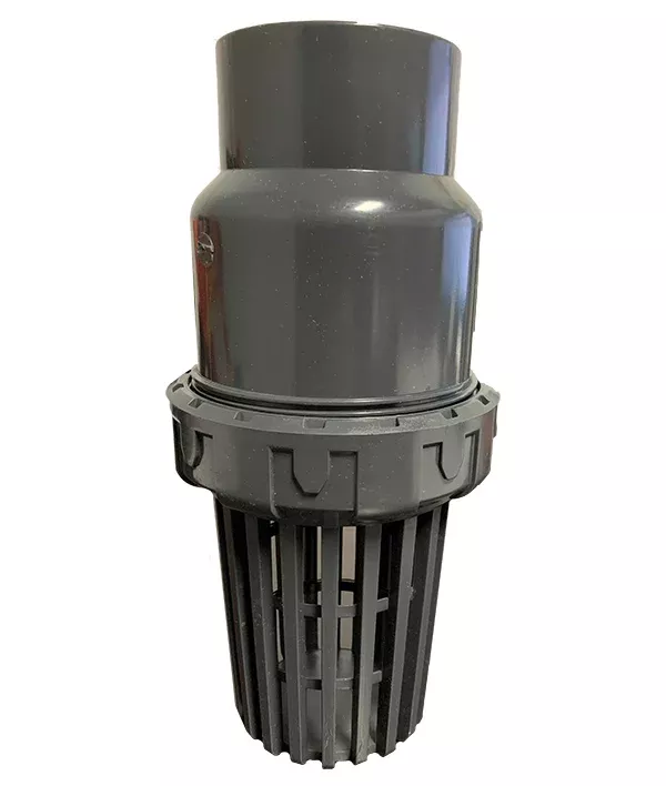 1/2" Flui-PRO PVC Single Union Foot Valve-EPDM Washer, Socket ends