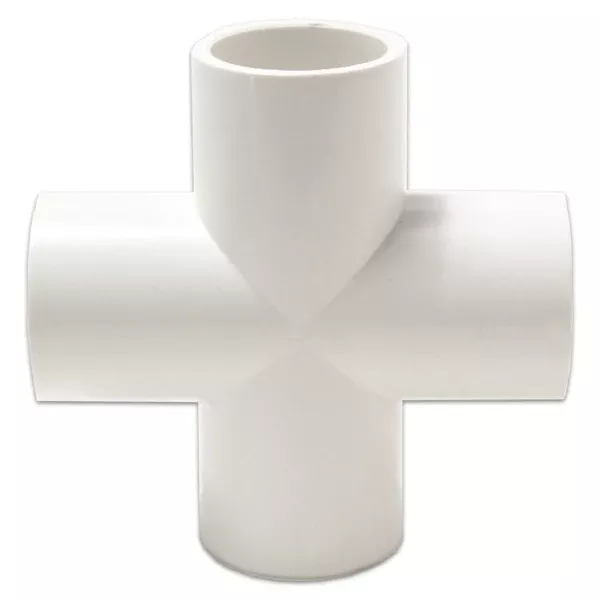 1/2" PVC Cross - Furniture Grade