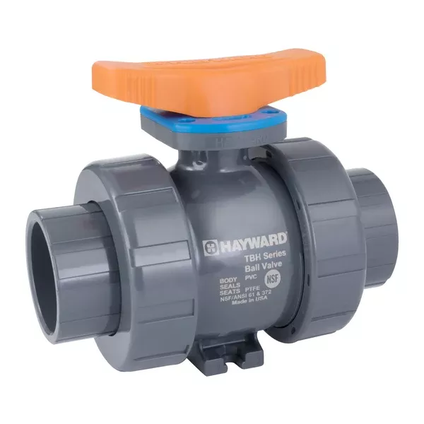 1" PVC TBH Series Ball Valve, Socket / Threaded Ends, EPDM Seals