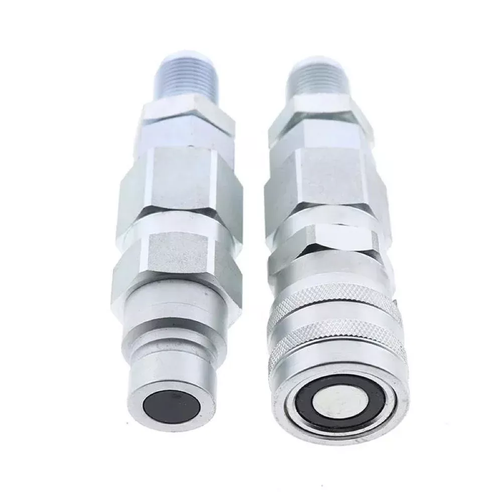 #10 JIC Thread 1/2″ Flat Face Hydraulic Quick Connect Coupler fits CASE 410 420 430 435 440 450 40XT 60XT 70XT