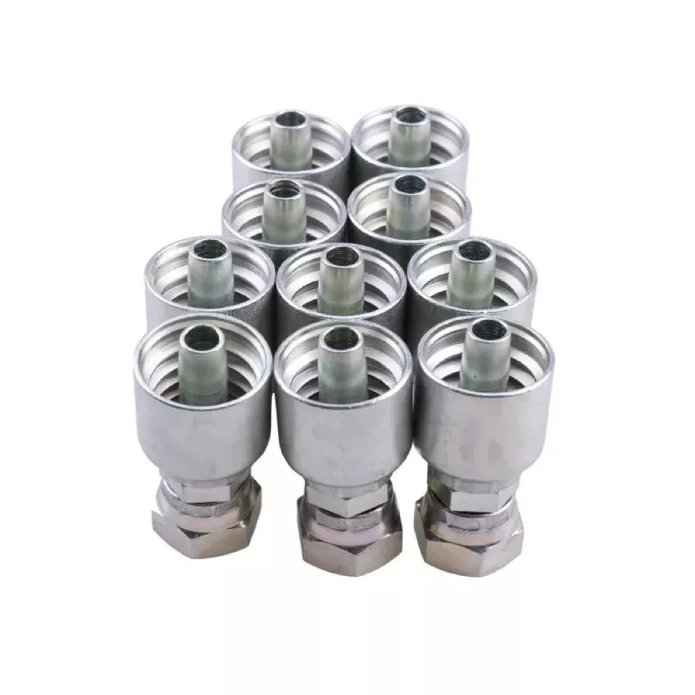 10PCS Hydraulic Hose Fitting With 3/8″ Flat Face Seal Thread 1JS43-6-6 replace Parker