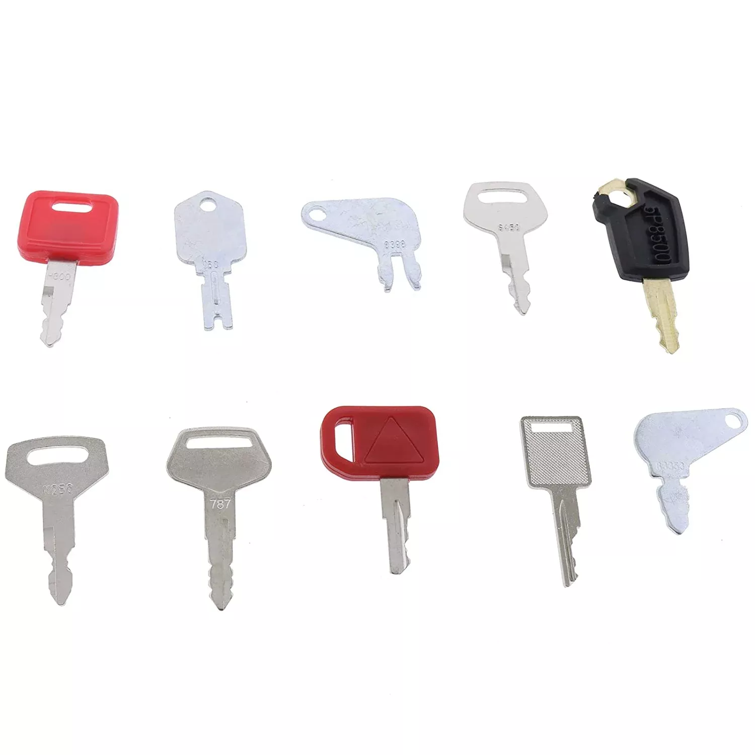 10pcs Ignition Keys Sets for Caterpillar Case JD Hyster Komatsu