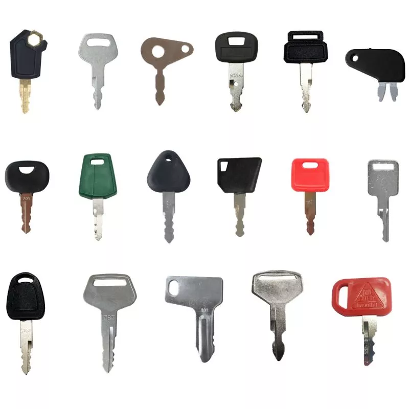 17Pcs Heavy Equipment Key Set and Construction Ignition Keys for Kubota for Caterpillar for Doosan for Yanmar