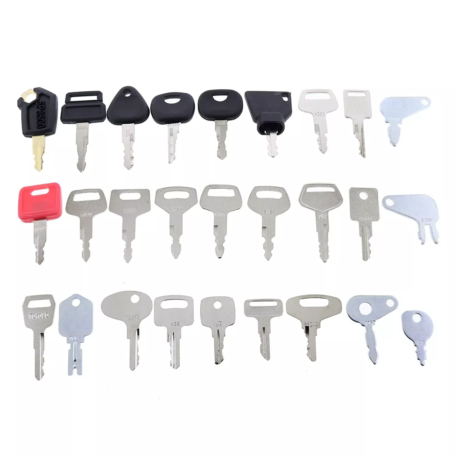 27 Key Blank Set Custom Cut to fit Equipments