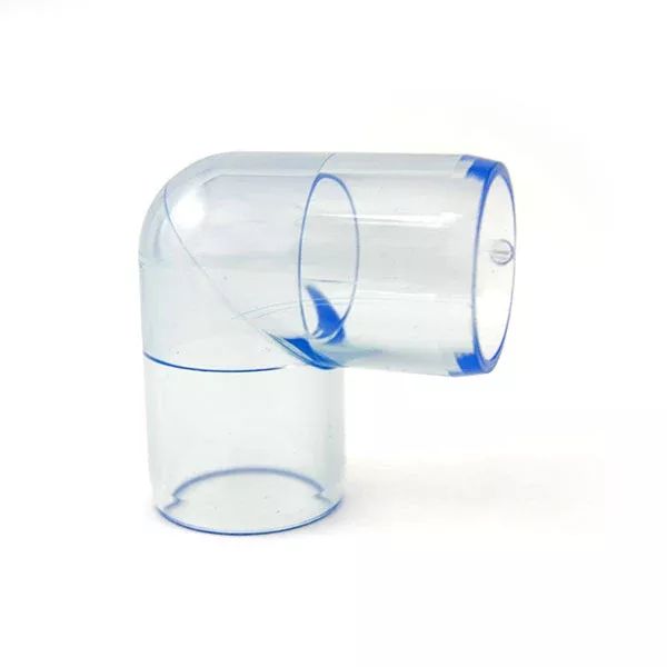 3/4" Clear PVC 90 Elbow Fitting (DC-90-007)