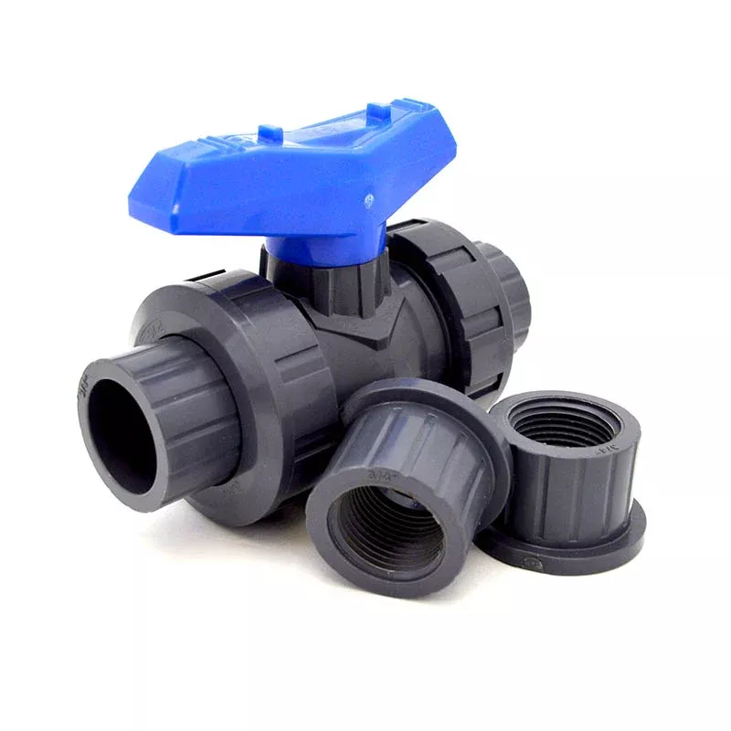 3/4" Flui-PRO Series 2 PVC True Union Ball Valve - Socket & Threaded Ends