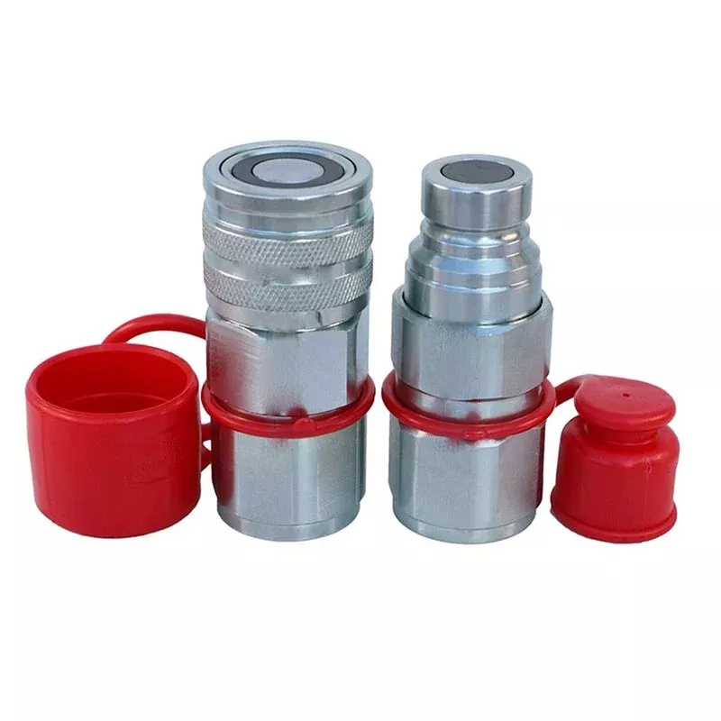 3/4″ SAE – 5/8″ Body Flat Face High Flow Hydraulic Quick Disconnect Coupler For Bobcat Kubota CASE JCB Thomas Gehl Volvo ASV Skid Steers