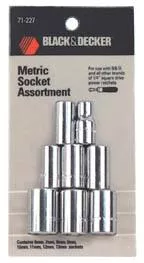 Black & Decker U1379 | Socket Set, 7 Piece