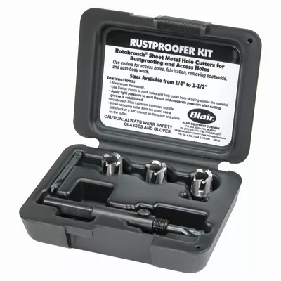 Blair 11095 | Rustproofer Cutter Kit, 1/2 Inch, With Skip-Proof Pilot