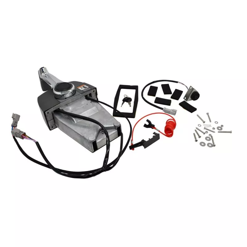 Boat Throttle Control Single Lever Binnacle Side Mount Outboard Remote Control with Keys 5006186 for Johnson