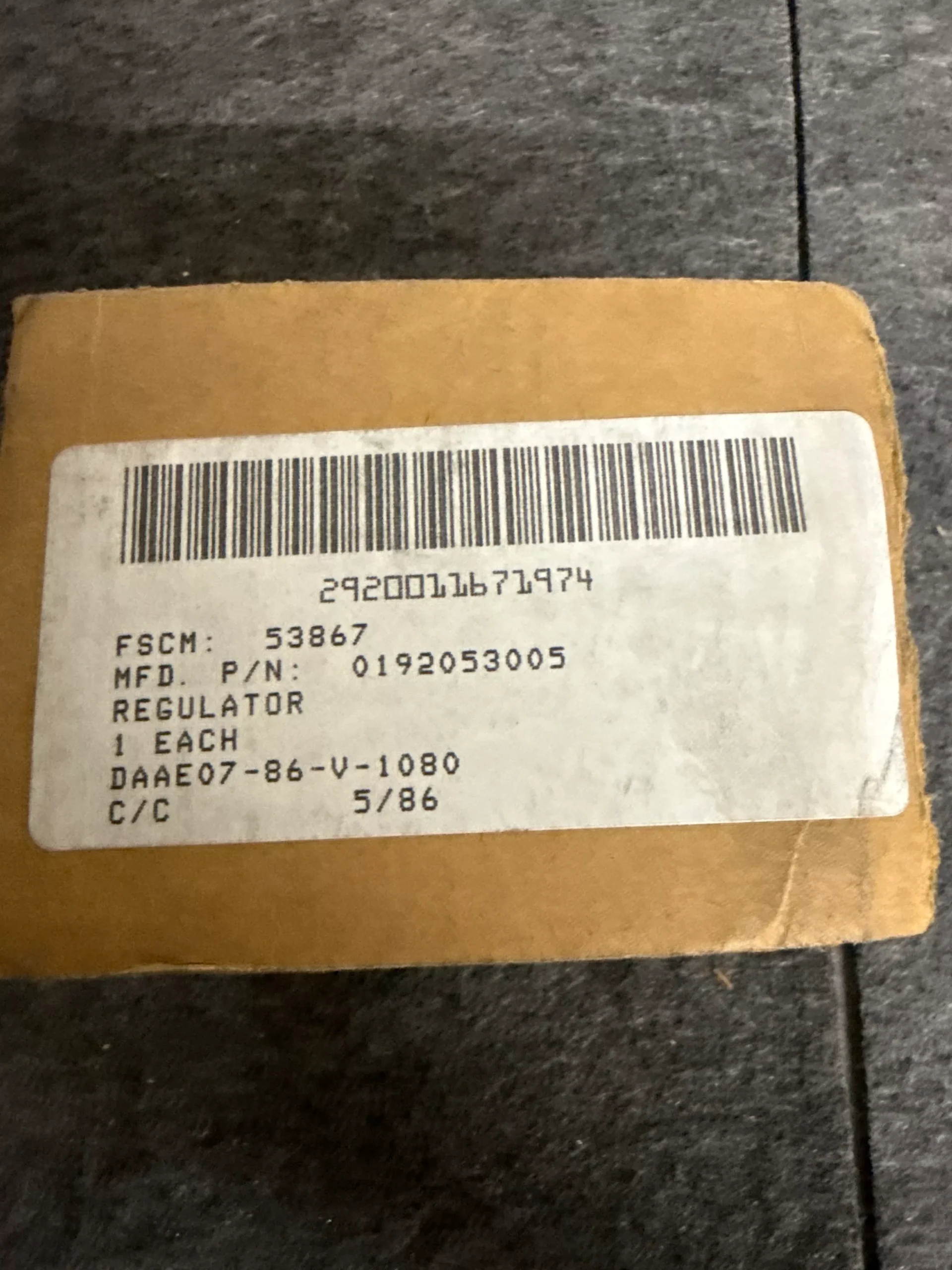 Bosch 0192053005 Regulator 2920-01-167-1974