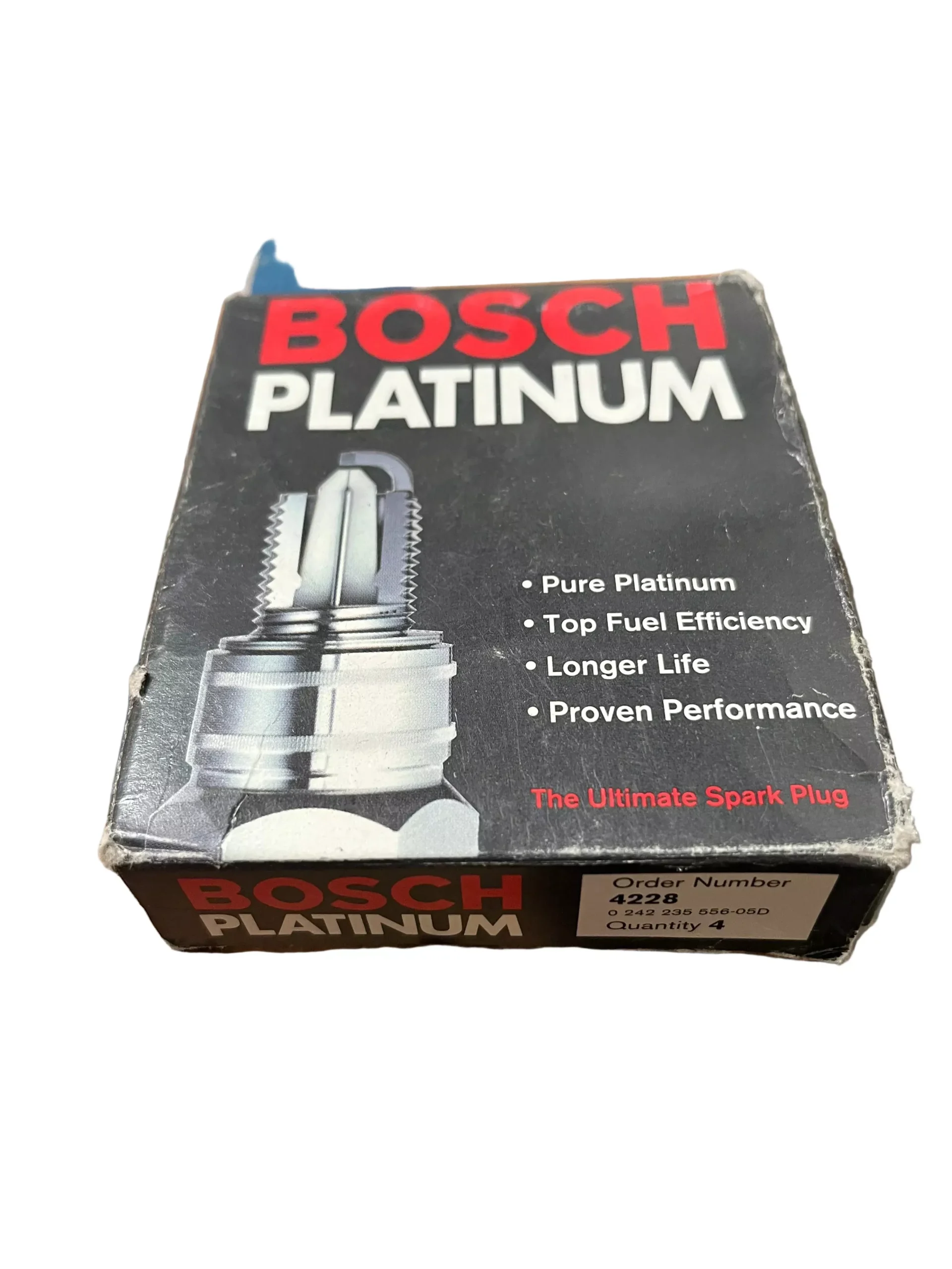 Bosch 4228 Spark Plug, Platinum Pack of 4