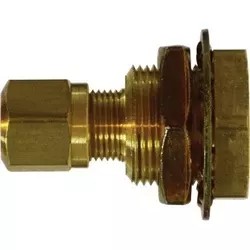 Bulkhead Connector 3/8 X 7/8-20X 3/8 BRASS BULKHEAD