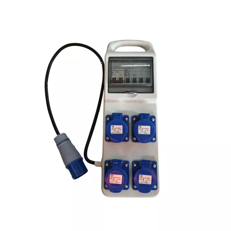 CEE ELCB 3X16A 4Way Extension Distribution Box with 1m Wire | Model: CEE-ELCB-RYM4-316
