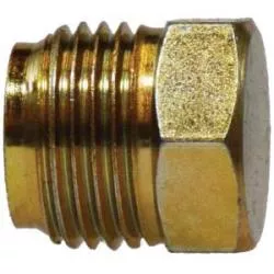 Cored Plug 3/4 BRASS INVERTED FLARE PLUG Brass