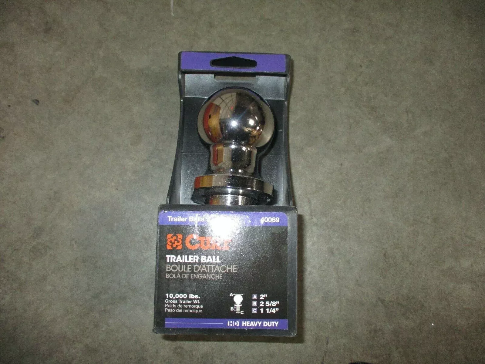 Curt 40069 Trailer Hitch Ball New