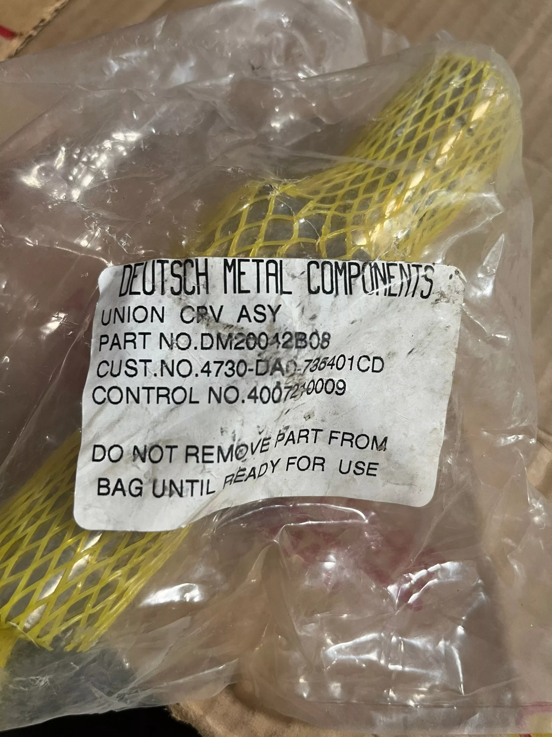 Deutsch Metal Components DM20042B08 Union CPV Assy.