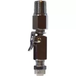 Double End Shut-off Connector 1/4 X 1/4 PF X MP DBL END Brass