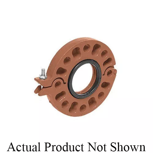 Gruvlok 0390214005 FIG 7013 Coupling Flange With EPDM Gasket, 2 in Nominal, Grooved End Style, 300 lb, Ductile Iron, Galvanized, Domestic