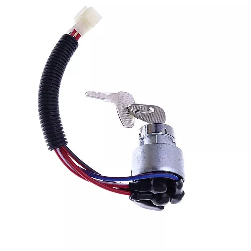 Ignition Switch with Two Keys TC020-31822 compatible with Kubota L2600F L3000F L3400F L4300F L4600F MX5100F MX4700F L2501H
