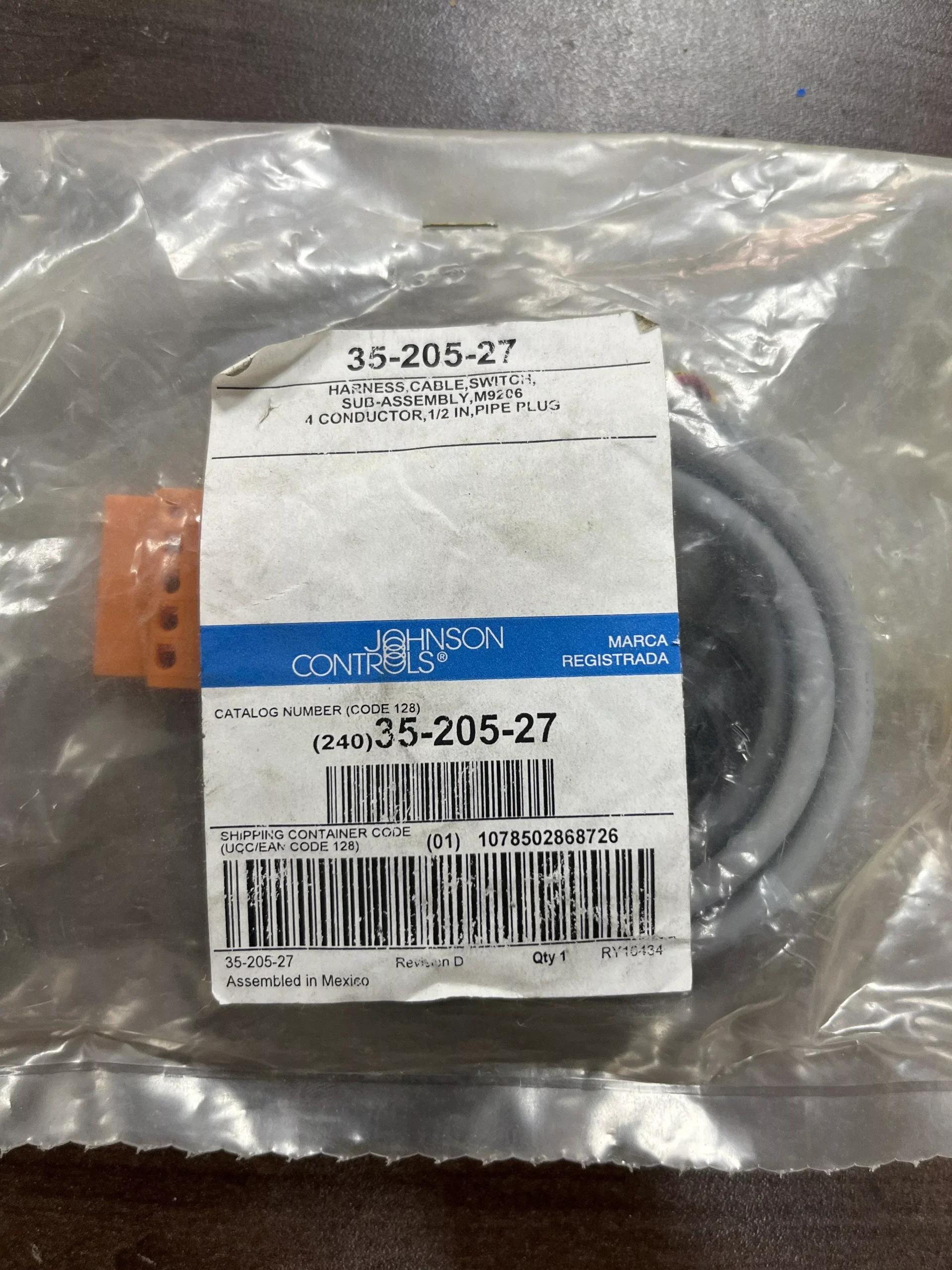 Johnson Controls 35-205-27 Harness, Cable, Switch, Sub Assembly