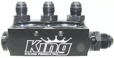King Racing Products Fuel Block W/ Fittings