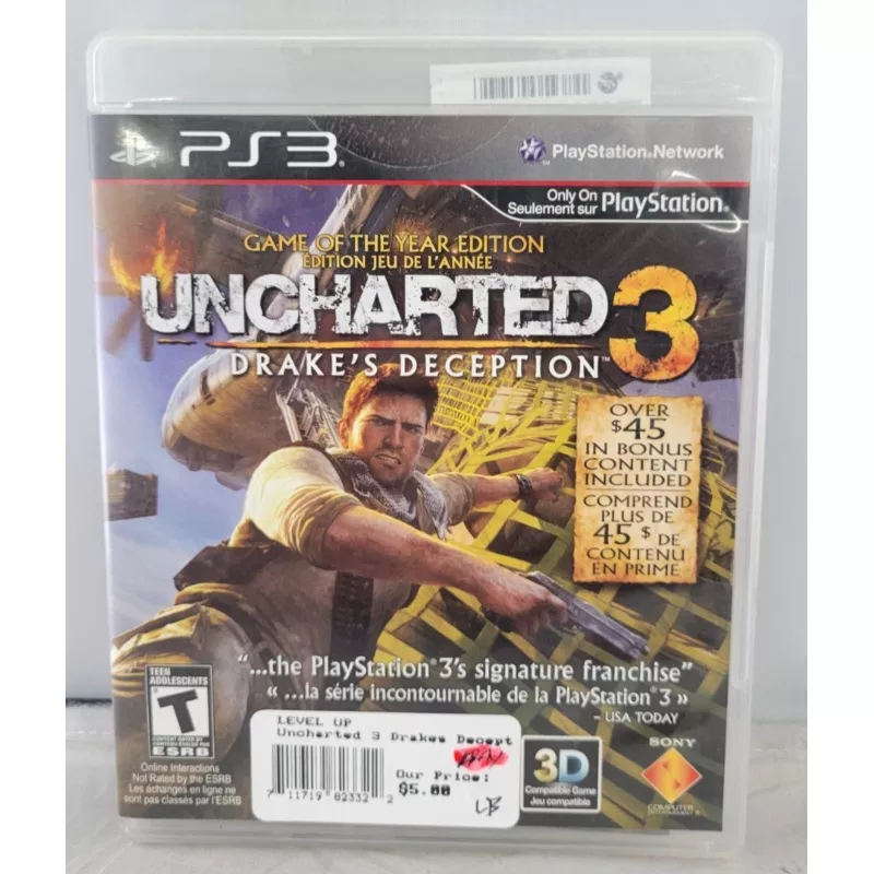 (LUP) Uncharted 3: Drake’s Deception (Sony PlayStation 3, 2011)