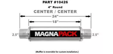 Magnaflow 4In Round Muffler 2.5In In/Out