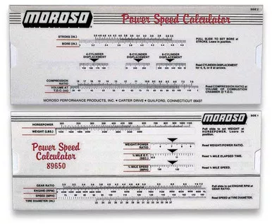 Moroso Power/Speed Calculator