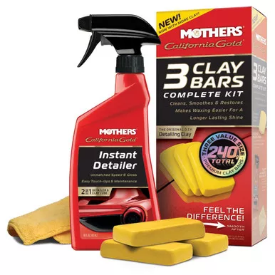 Mothers California Gold 3 Clay Bars Complete Kit