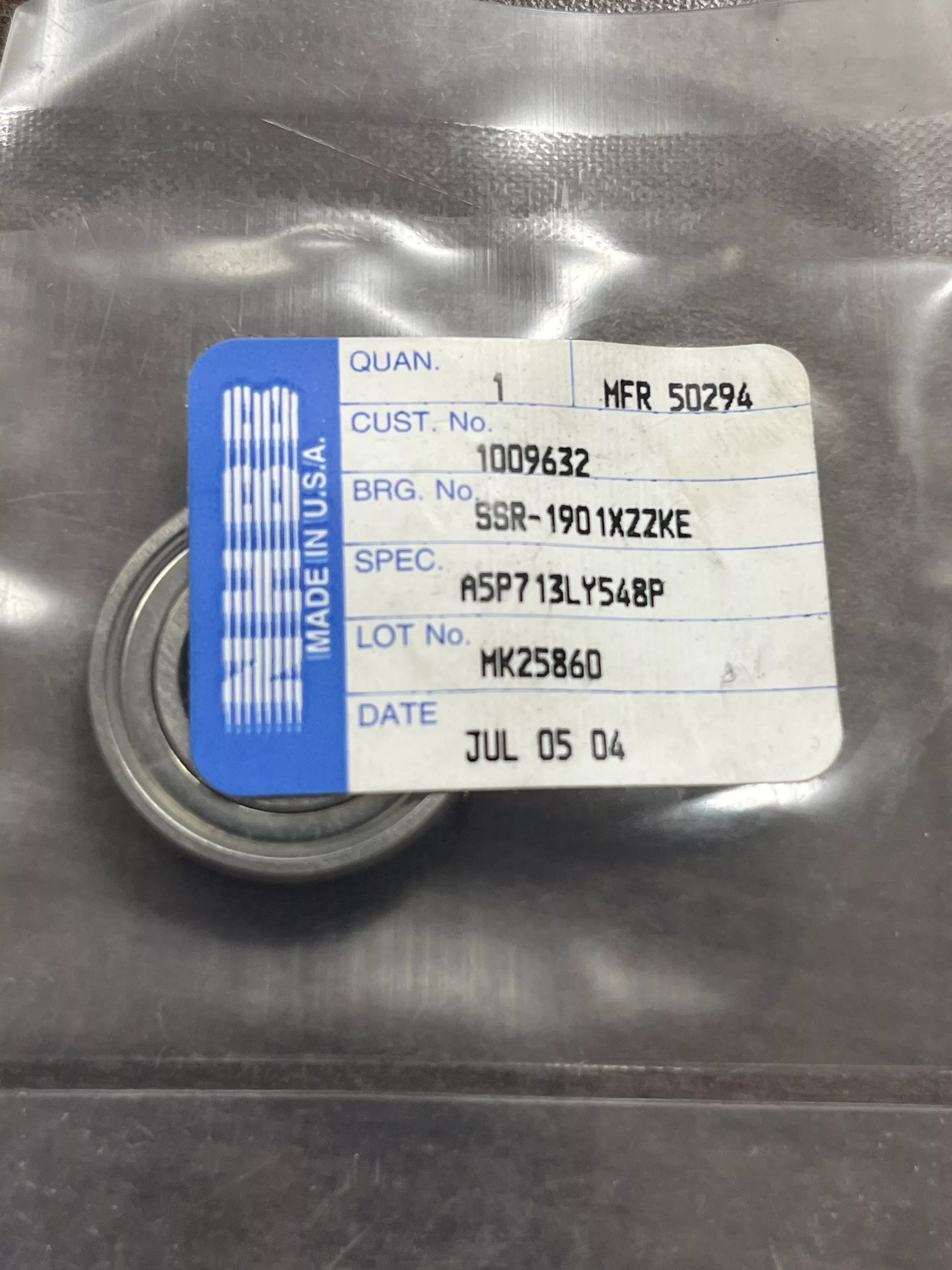 NHBB SSR-1901XZZKE Precision Bearing 1009632
