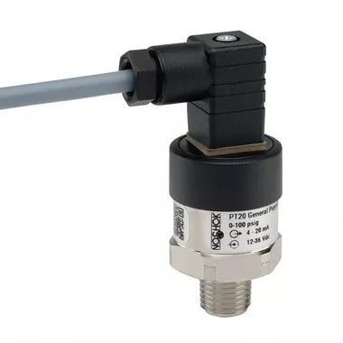 NOSHOK PT20 Series General Purpose Fixed Range Pressure Transmitter PT20-150PSIG-1-5-83-7, 0 to 150psig, G 1/2 B EN 837, DIN Form C