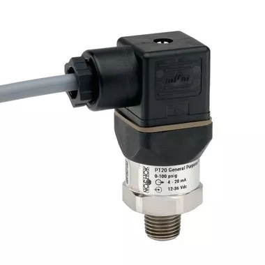 NOSHOK PT20 Series General Purpose Fixed Range Pressure Transmitter PT20-5000PSIG-1-1-10-25, 0 to 5000psig, G 1/4 B EN 837, M12 x 1 4 pin