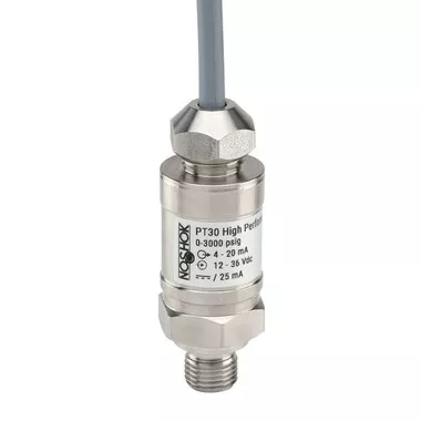 NOSHOK PT30 Series High Performance Fixed Range Pressure Transmitter PT30-10000PSIG-1-2-2-36, 0 to 10000psig, 0 Vdc to 5 Vdc, 3-wire, 1/4 NPT male, integral cable 3 ft