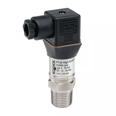 NOSHOK PT30 Series High Performance Fixed Range Pressure Transmitter PT30-2000PSIG-1-1-50-21, 0 to 2000psig, 4 mA to 20 mA, 2-wire, 7/16-20 male SAE - 4 (J1926-2), Deutsch 4 pin (DT04-4P)