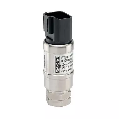 NOSHOK PT30 Series High Performance Fixed Range Pressure Transmitter PT30-5000PSIG-1-2-2-46, 0 to 5000psig, 0 Vdc to 5 Vdc, 3-wire, 1/4 NPT male, Deutsch 3 pin (DT04-3P)