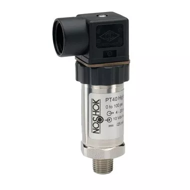 NOSHOK PT40 Series High Accuracy Fixed Range Pressure Transmitter, 0 to 100psig, DIN form C with 3 ft cable