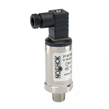 NOSHOK PT40 Series High Accuracy Fixed Range Pressure Transmitter PT40-300PSIG-2-1-8-18, 0 to 300psig, ±0.125% of span, 4 mA to 20 mA, 2-wire, 1/2 NPT male, DIN form A with 3 ft cable