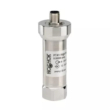 NOSHOK PT41 Series High Pressure Fixed Range Pressure Transmitter PT41-72000psig-1-5-6-18, 0 to 72000 psig, 0 VDC to 10 VDC, 3-Wire, ±0.5% Span, DIN Form A With 3 Ft Cable