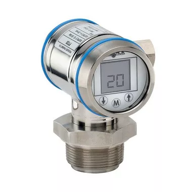 NOSHOK PTI20 Series Intelligent Industrial Pressure Transmitter PTI20-1150PSIG-1-43-74-71-TC, Min. Span 290 psi, Max. Span 1,160 psi, 1-1/2" MNPT Flush, PG9 Cable Gland, Transparent Cover