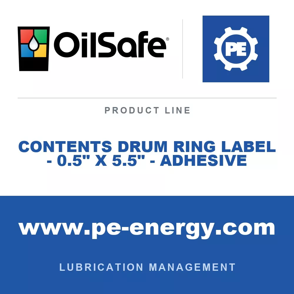 OilSafe Contents Drum Ring Label – 0.5″ x 5.5″ – Adhesive