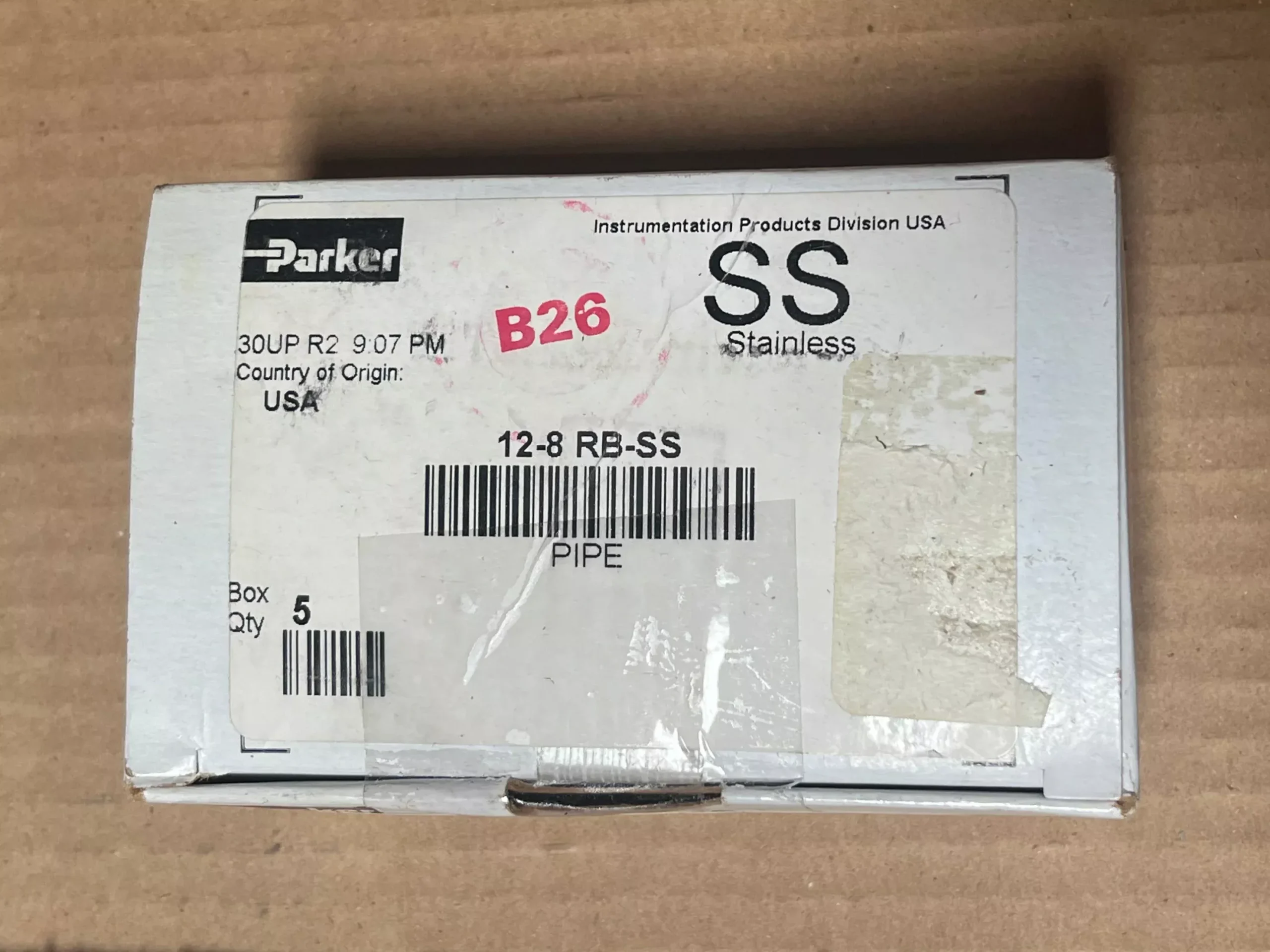 Parker Instrumentation 12-8 RB-SS Bushing, Pipe Pack of 5