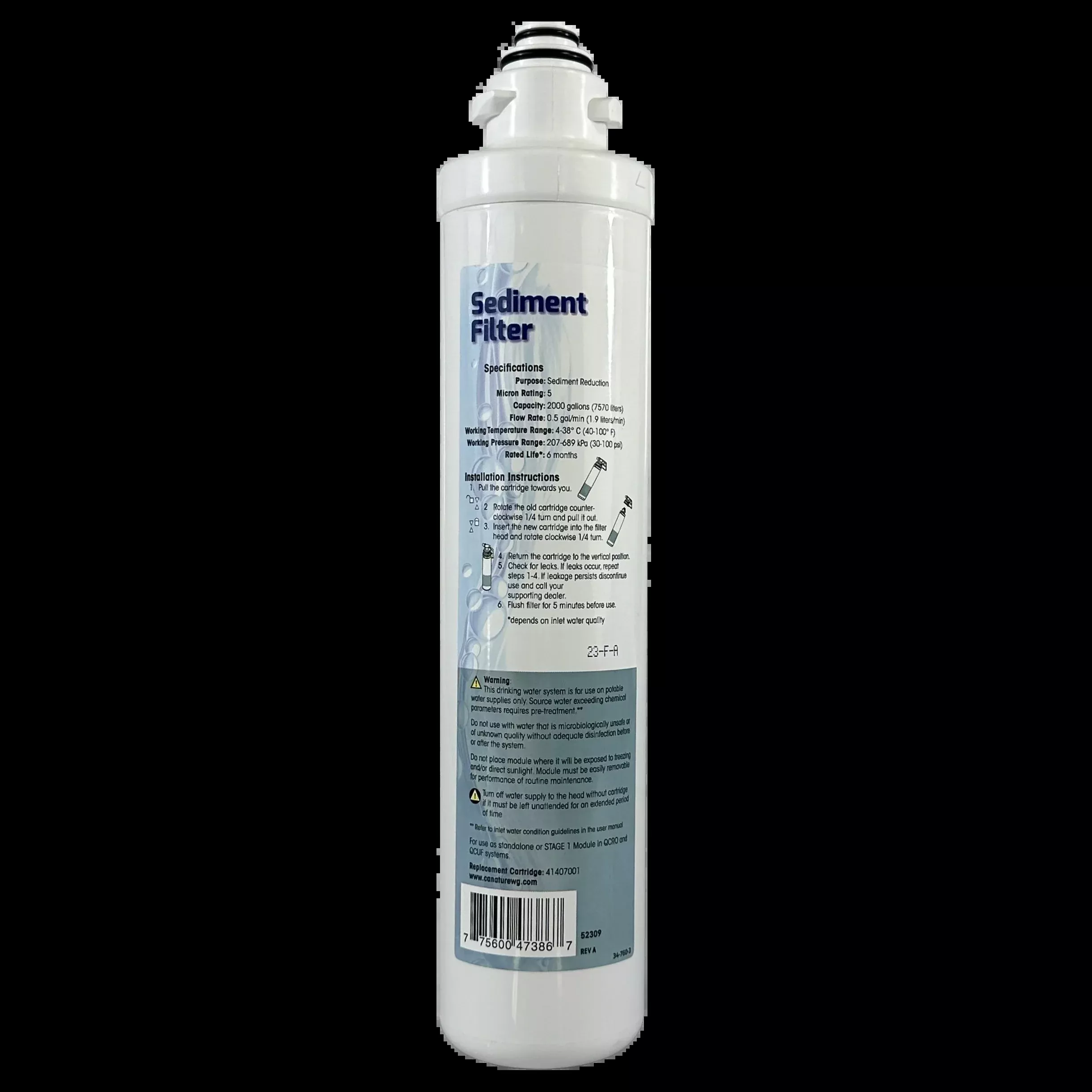 Pura Quick Change Sediment filter Cartridge (41407001)