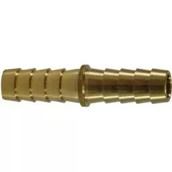 Reducing Splicer 1/4 X 1/8 RED. HOSE BARB SPLICER Brass