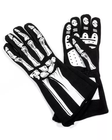 Rjs Safety Double Layer White Skeleton Gloves X-Small