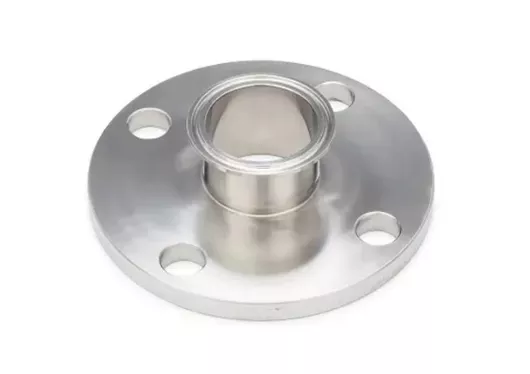 Sanitary Solutions SS51-14MP, Flange x Clamp Adapter-Machine Finish